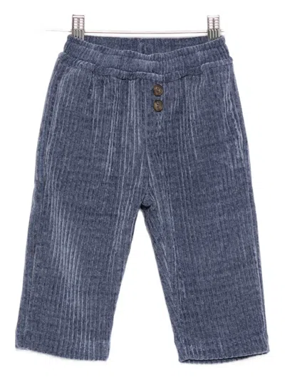 Miss Grant Babies' Button Corduroy Trousers In Blue