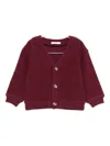 Miss Grant Buttoned Baby Cardigan In Red