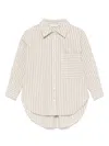 Miss Grant Striped Shirt In Beige