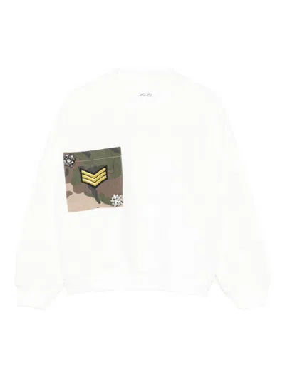 Miss Grant Camouflage-pocket Sweatshirt In White