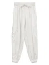 Miss Grant Satin Cargo Pants In Beige