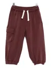 Miss Grant Cargo Pocket Drawstring Trousers In Burgundy