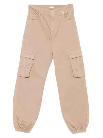 Miss Grant Kids' Cargo Trousers In Neutrals