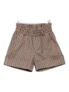 Miss Grant Check-pattern Elastic-waist Shorts In Multi