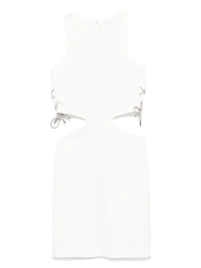 Miss Grant Kids' Crystal-embellished Dress In Fiordilatte White