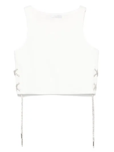 Miss Grant Kids' Crystal-embellished Top In White