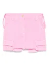 Miss Grant Denim Mini Skirt In Pink