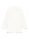Miss Grant Distressed Blazer In White