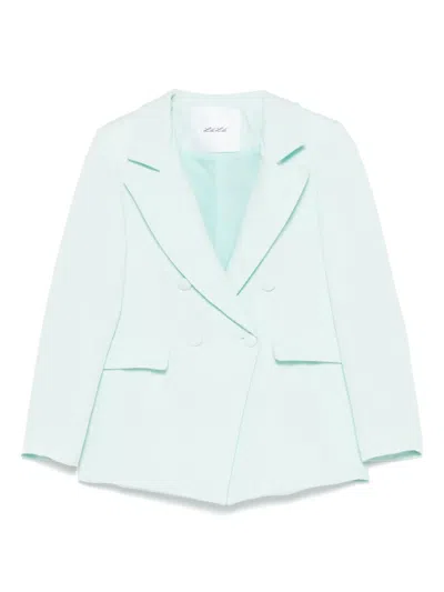 Miss Grant Kids' Double-breasted Blazer In Green