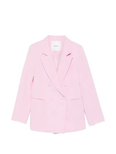 Miss Grant Kids' Double-breasted Blazer In Pink