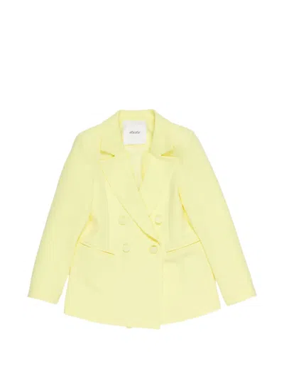 Miss Grant Kids' Double-breasted Jacket In Yellow
