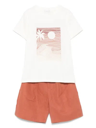 Miss Grant Kids' Drawstring Shorts In White