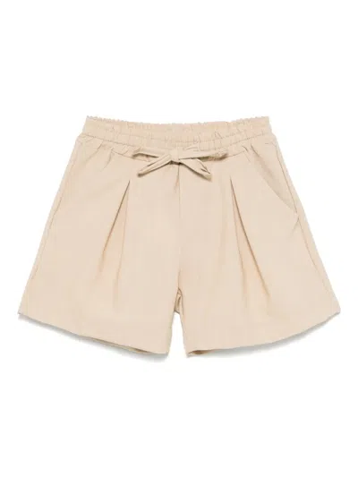 Miss Grant Babies' Drawstring Shorts In Neutrals