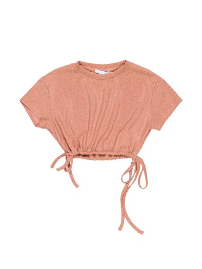 Miss Grant Kids' Drawstring T-shirt In Orange