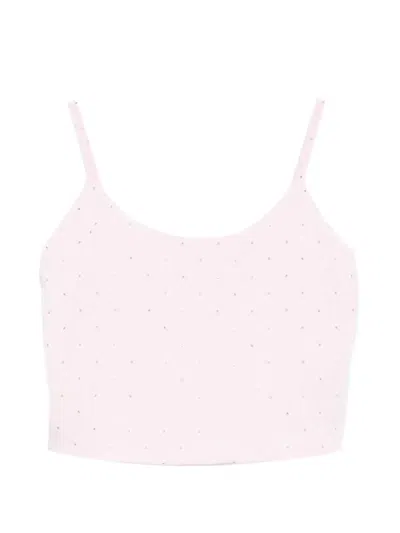 Miss Grant Embellished Crop Top In Pink