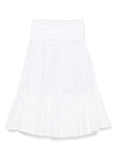 Miss Grant Kids' Embroidered Dress In White