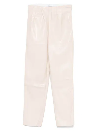 Miss Grant Kids' Faux-leather Leggings In White