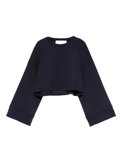 Miss Grant Flared Sleeve Sweatshirt In Blue