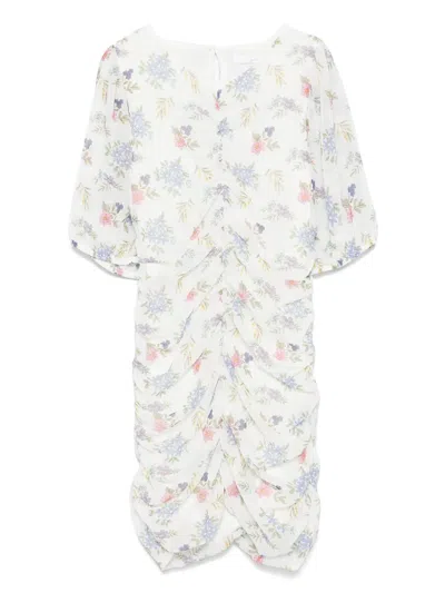 Miss Grant Kids' Floral-print Dress In White
