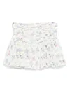 Miss Grant Floral-print Mini Skirt In White