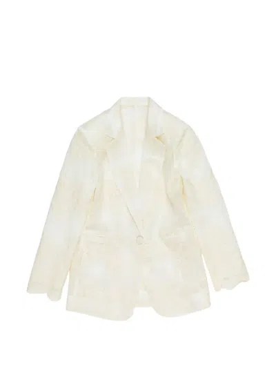 Miss Grant Kids' Flower-lace Blazer In Neutral
