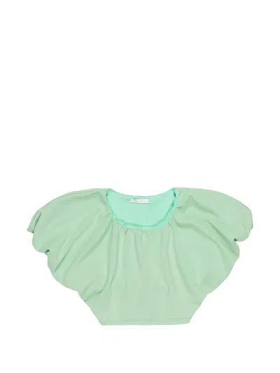 Miss Grant Kids' Gathered Top In Green