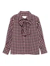 Miss Grant Gingham Bow Blouse In Red