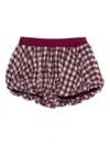 Miss Grant Gingham Bubble Shorts In Red