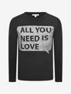 MISS GRANT GIRLS ALL YOU NEED IS LOVE GLITTER TOP 9 YRS BLACK