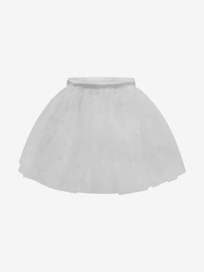 Miss Grant Kids' Glitter Star Tulle Skirt 14 Yrs White