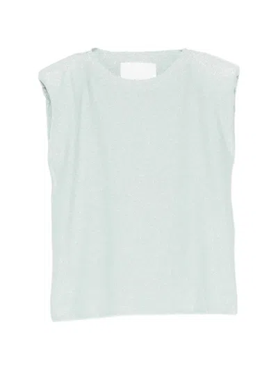 Miss Grant Kids' Glitter-effect Sleeveless T-shirt In Green