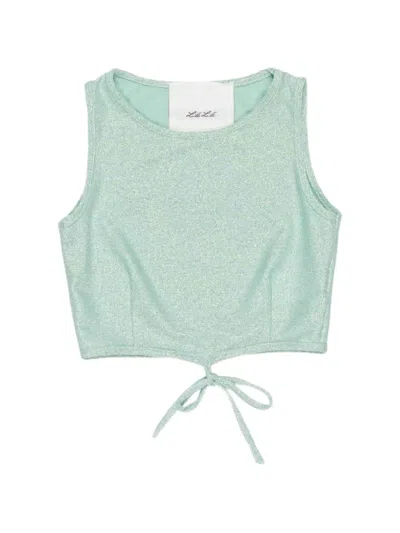 Miss Grant Kids' Glitter-effect Top In Green