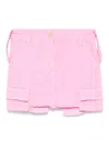Miss Grant Denim Mini Skirt In Pink