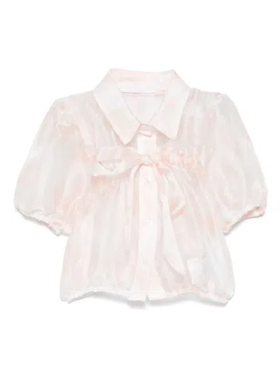 Miss Grant Babies' Graphic-print Shirt In Neutrals