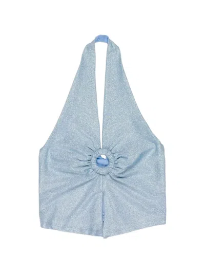 Miss Grant Kids' Halterneck Top In Blue