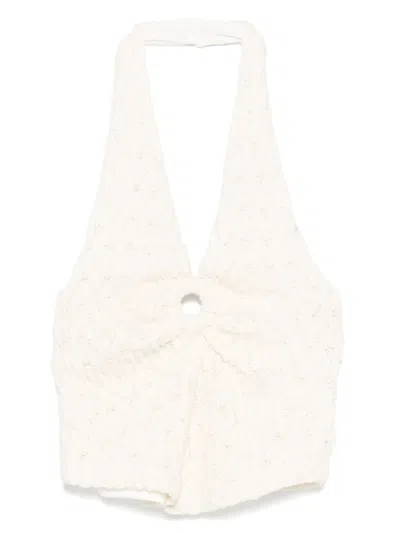 Miss Grant Kids' Halterneck Top In White