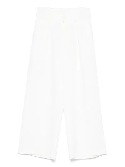 Miss Grant Kids' High-waisted Trousers In White