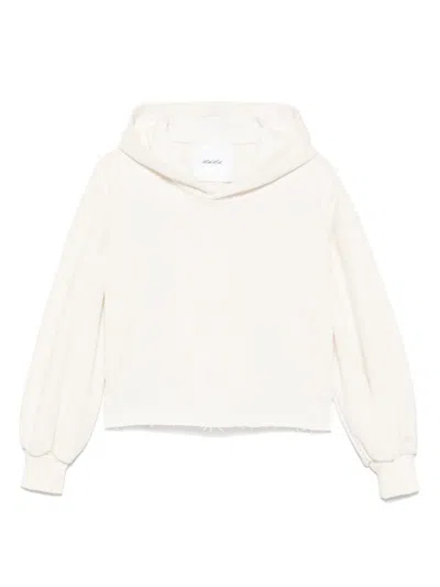 Miss Grant Kids' Jersey Hoodie In White