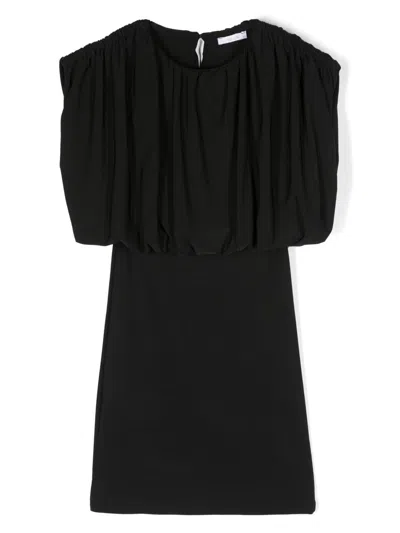Miss Grant Kids' Layered Jersey Dress In Black