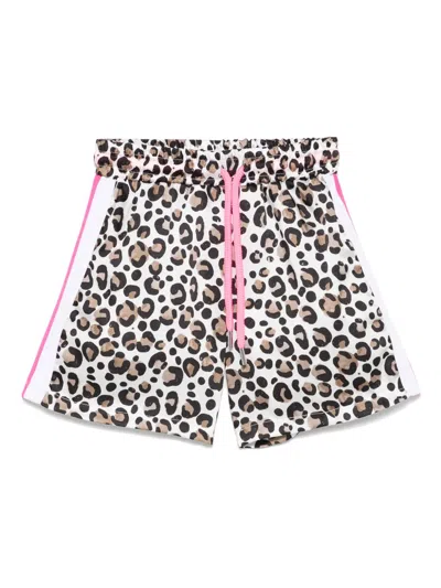 Miss Grant Kids' Leopard-print Shorts In White