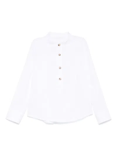 Miss Grant Babies' Linen Shirt In White