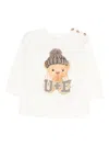 Miss Grant Long-sleeve Bear-graphic T-shirt In White