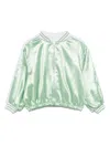 Miss Grant Metallic Bomber Jacket In Green