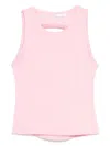 Miss Grant Open-back Tank Top In Pink