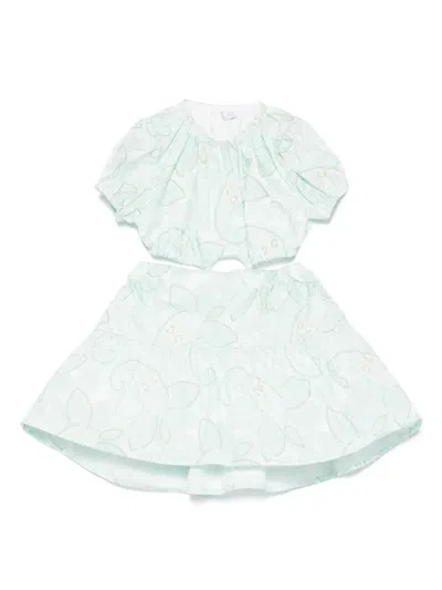 Miss Grant Babies' Paisley-print Dress In Green