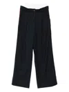 Miss Grant Pinstripe Side-stripe Trousers In Black