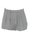 Miss Grant Pleated Check Casual Skirt In Gray