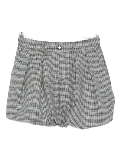 Miss Grant Kids' Pleated Check Casual Skirt In Gray