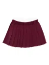 Miss Grant Pleated Elasticated-waistband Casual Skirt In Red