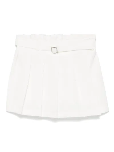 Miss Grant Kids' Pleated Skirt In White